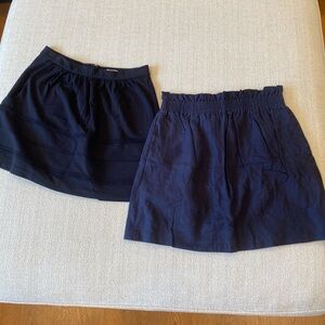 J Crew / 2 skirts / size 6 / navy / EUC